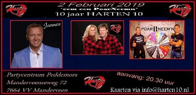 Tien jaar Harten 10 met Jannes en Poar Neem’n