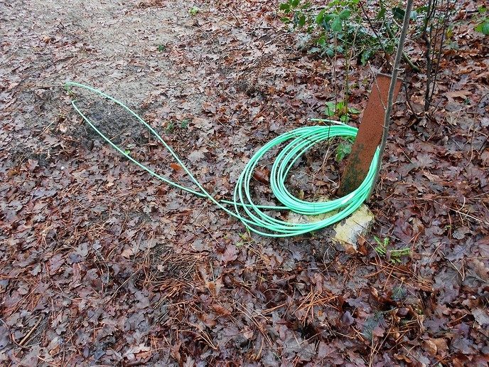 Schop in de grond voor glasvezel, echt niet