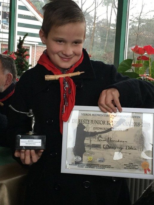 Dalfsenaar Teun junior kampioen bij blaastreffen - Foto: Eigen geleverde foto