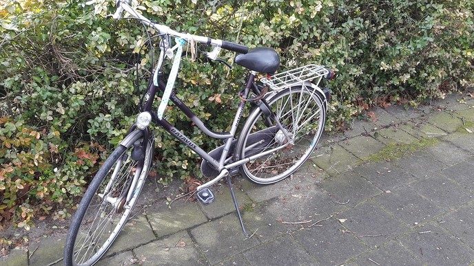 Damesfiets in de Ruitenborghstraat - Foto: Eigen geleverde foto