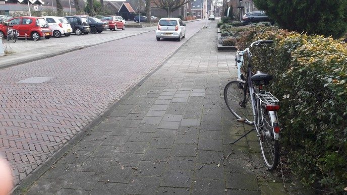 Damesfiets in de Ruitenborghstraat - Foto: Eigen geleverde foto