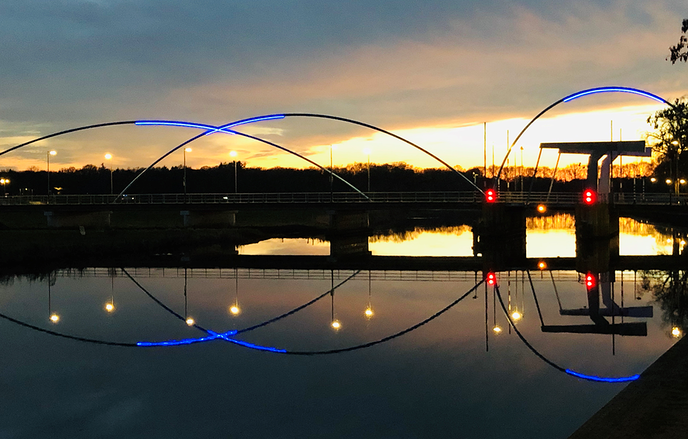 Foto Dalfser brug in avondlicht - Foto: Eigen geleverde foto