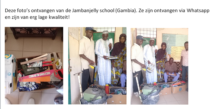 Afsluiten van Project “Gereedschap voor Jambanjelly school” 2018 - Foto: Paul Scholten