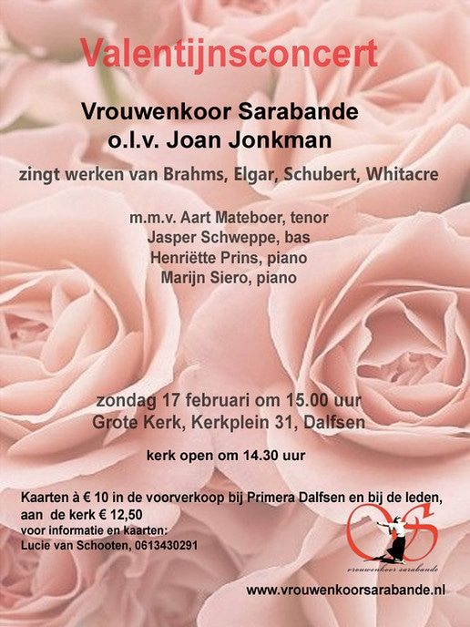 Valentijn concert Vrouwenkoor Sarabande in de Grote Kerk - Foto: Eigen geleverde foto
