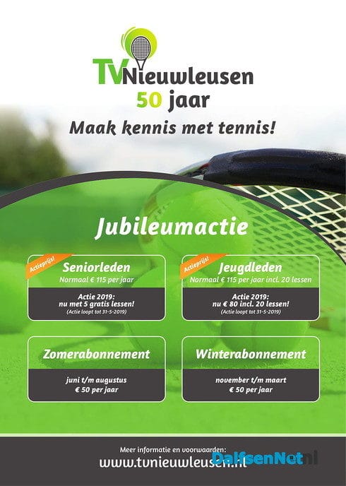 Aanbieding Tennisvereniging Nieuwleusen - Foto: Ingezonden foto