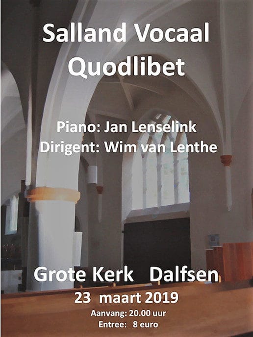 Zaterdag 23 maart Lenteconcert  Grote Kerk - Foto: Eigen geleverde foto