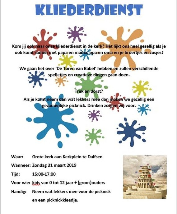 Kliederdienst - Foto: Eigen geleverde foto