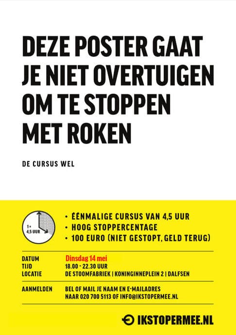 Cursus stoppen met roken