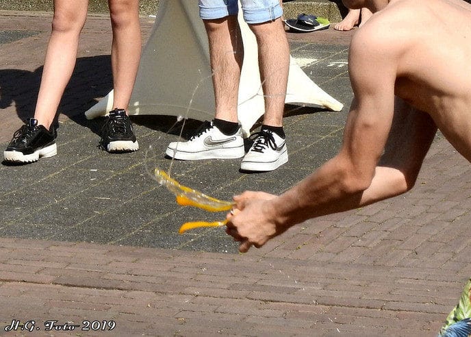 Eieren gooien bij Mansier.
