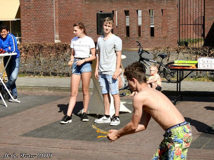 Eieren gooien bij Mansier.