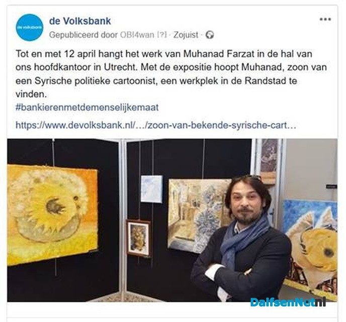 Nieuwleusenaar Muhanad exposeert in Utrecht - Foto: Ingezonden foto