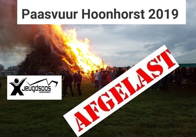 Paasvuur Hoonhorst zo als u weet is afgelast - Foto: Ingezonden foto