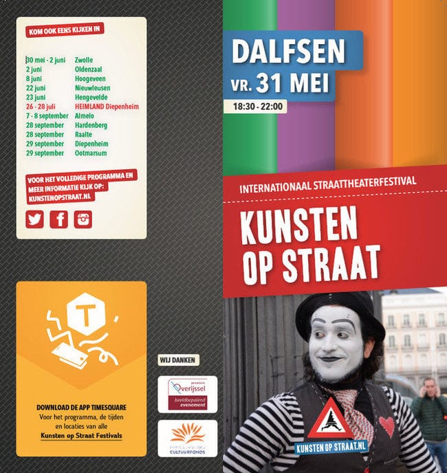 Vanavond Kunsten op Straat in het centrum van Dalfsen