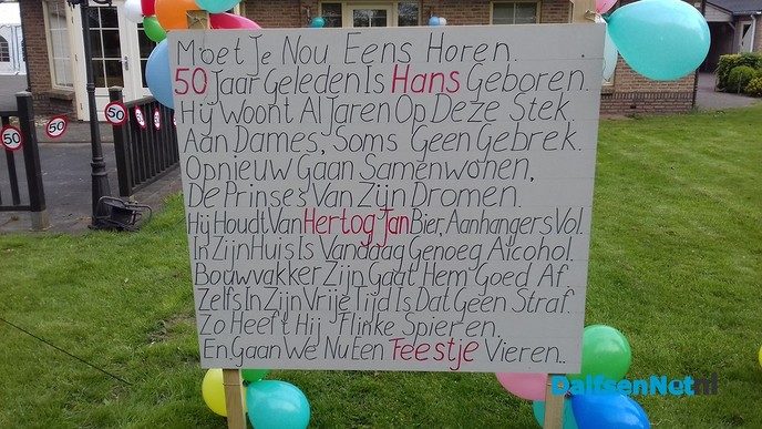 Hans Damman 50 jaar - Foto: Ingezonden foto