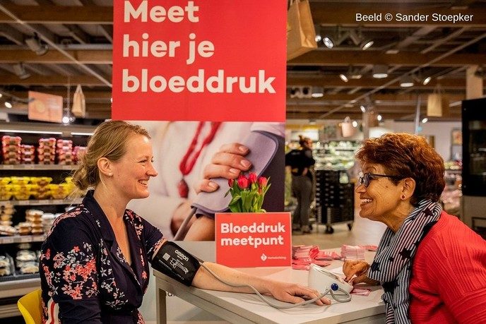 Bloeddruk meten bij de Jumbo - Foto: Eigen geleverde foto