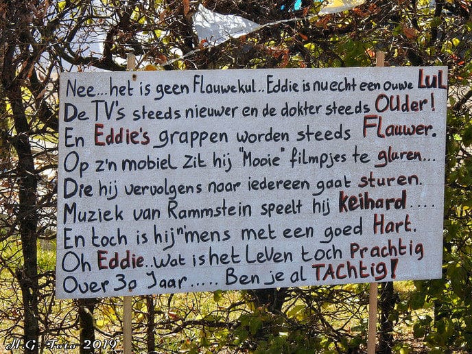 Eddie van Geenhuizen 50 jaar.