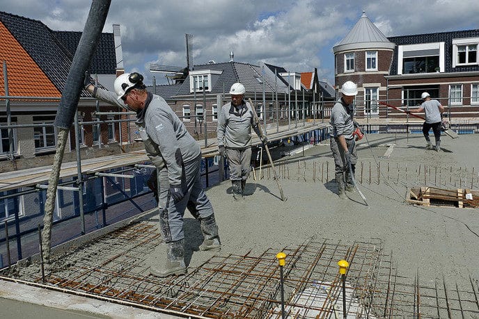 Waterfront beton storten - Foto: Gemeente Dalfsen