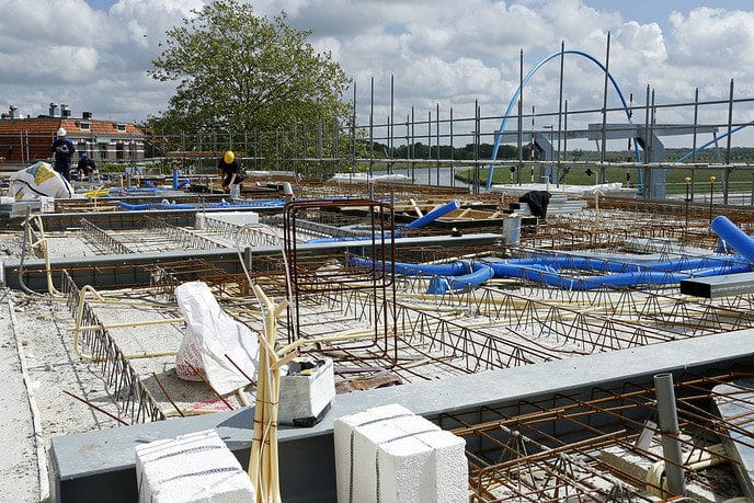 Waterfront beton storten - Foto: Gemeente Dalfsen