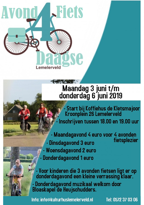 Avondfietsvierdaagse Lemelerveld in ander jasje - Foto: Eigen geleverde foto