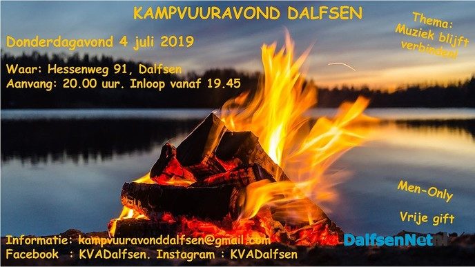 Kampvuuravond donderdagavond 4 juli 2019 - Foto: Ingezonden foto