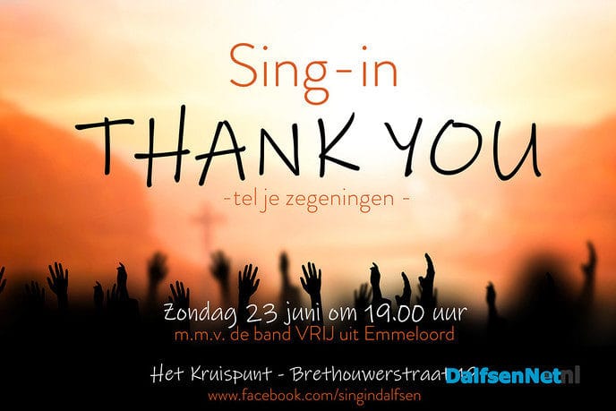 Zondagavond weer sing-in in ons dorp - Foto: Ingezonden foto
