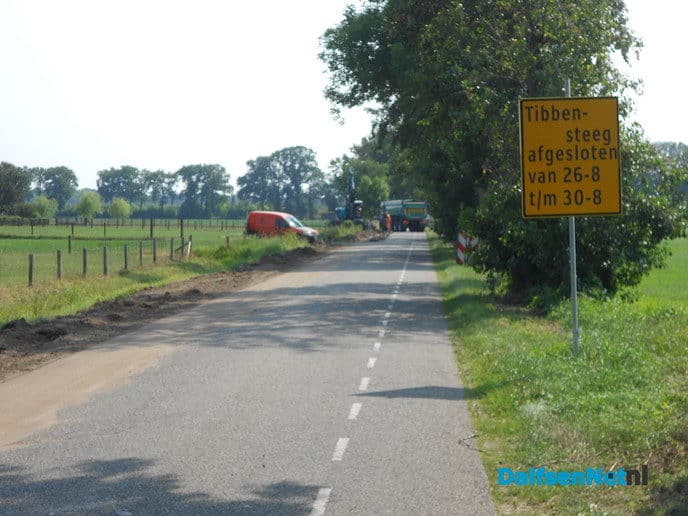 Tibbensteeg overdag afgesloten