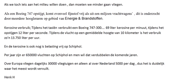 Iets over vliegtuigen