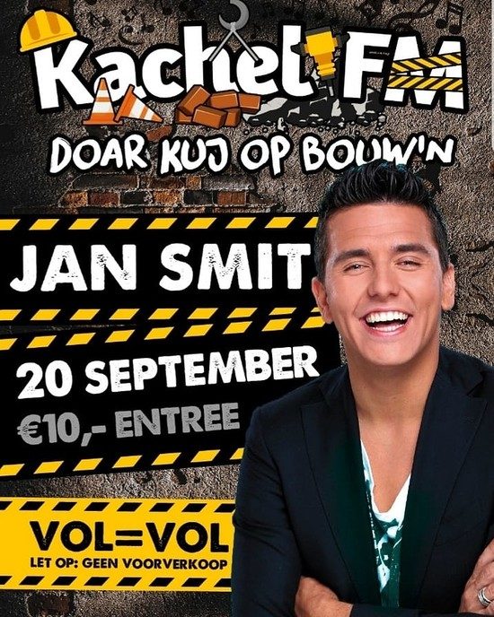 Jan Smit op de vrijdagavond van piratenfeest Kachel FM