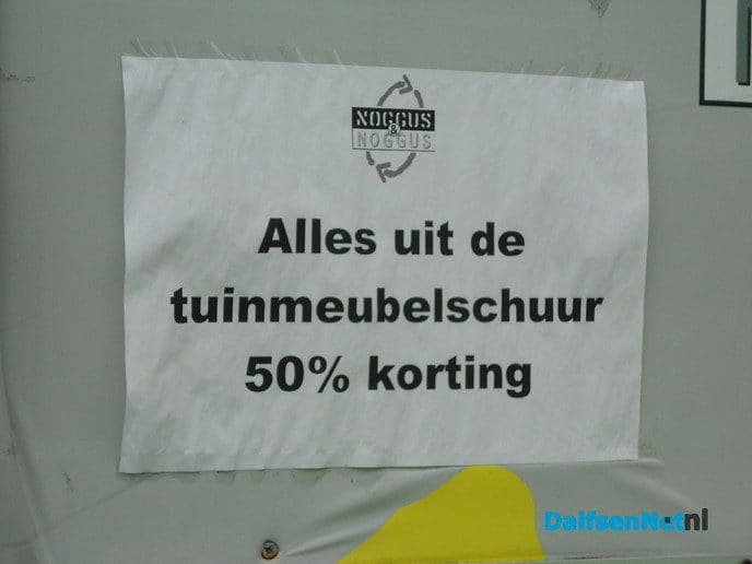 50% korting op tuinmeubelen