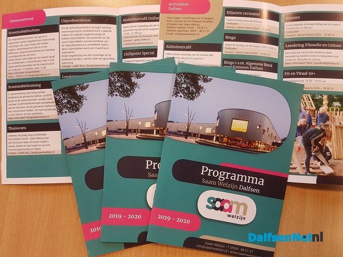 Activiteitenfolder van Saam Welzijn - Foto: Ingezonden foto