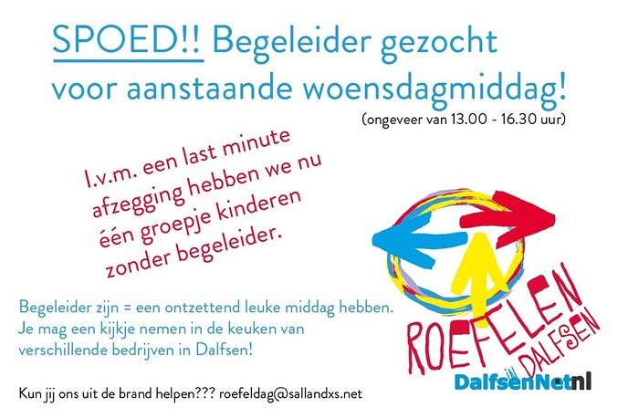 Roefeldag zoekt nog één begeleider - Foto: Ingezonden foto