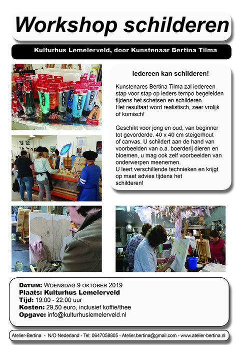 Workshop paneel schilderen - Foto: Eigen geleverde foto