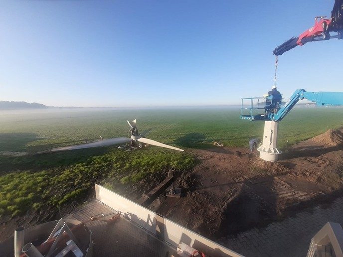 Windturbines geplaatst aan de Herfterweg - Foto: Ingezonden foto