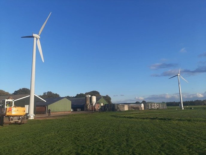 Windturbines geplaatst aan de Herfterweg - Foto: Ingezonden foto