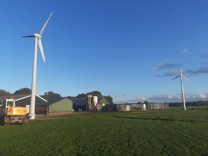 Windturbines geplaatst aan de Herfterweg - Foto: Ingezonden foto