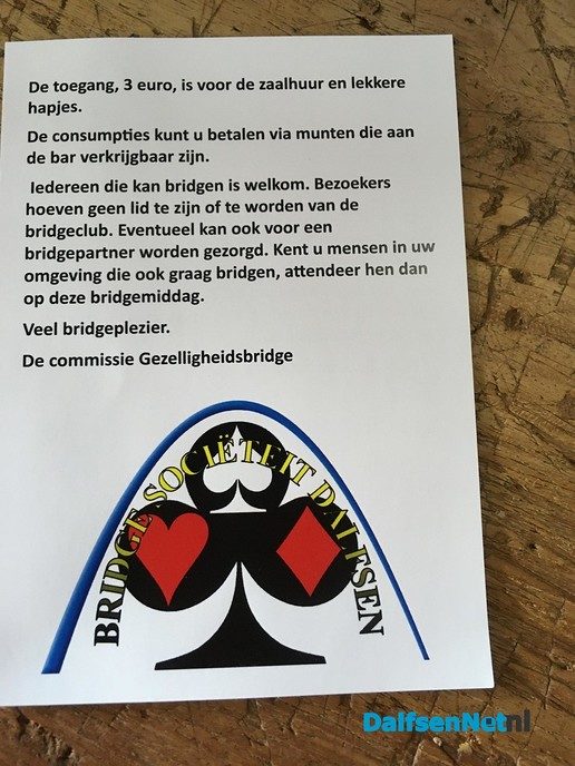 Bridgen voor ieder die het gezellig vindt. - Foto: Ingezonden foto
