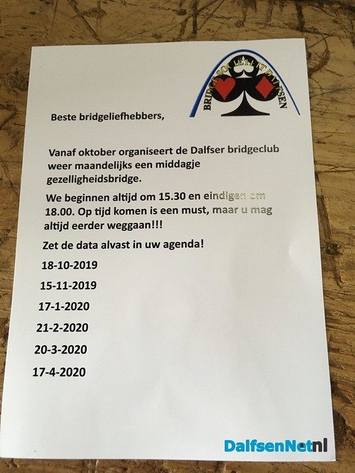 Bridgen voor ieder die het gezellig vindt. - Foto: Ingezonden foto