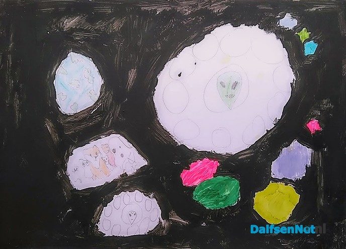 Kunst uit het Kinderatelier in Dalfsen - Foto: Ingezonden foto