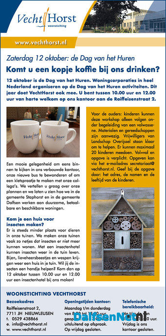 Koffie bij de Dag van het Huren - Foto: Ingezonden foto