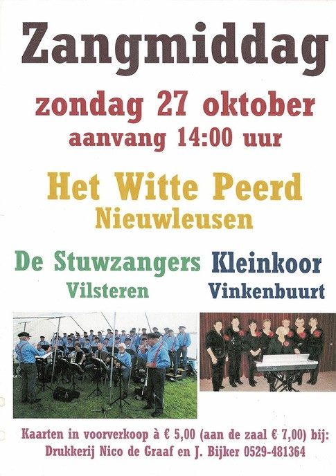 Zangmiddag in ’t Witte Peerd te Nieuwleusen - Foto: Eigen geleverde foto
