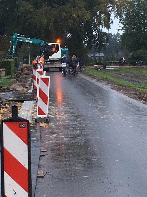 Veilig werken aan snelfietsroute Dalfsen – Zwolle - Foto: Ingezonden foto