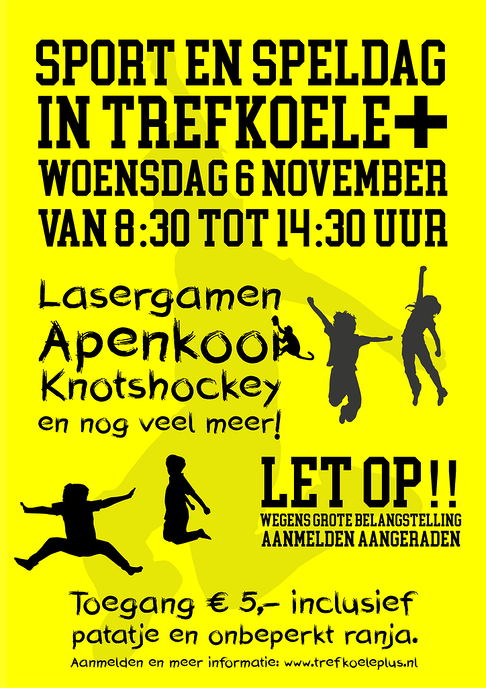 Grote sport en speldag tijdens lerarenstaking 6 nov