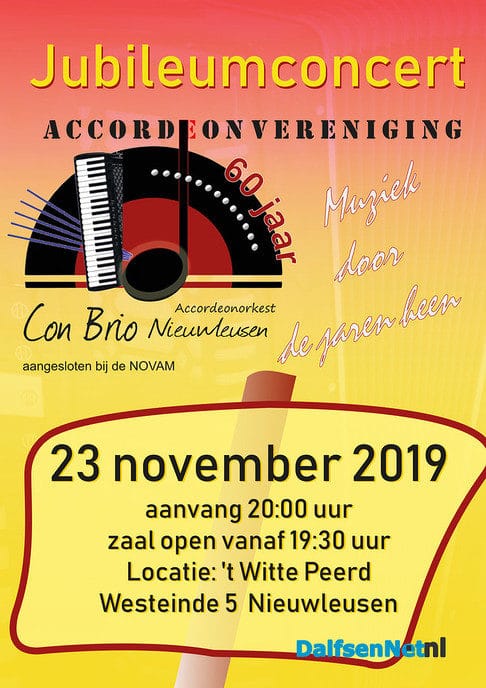 Accordeonvereniging Con Brio 60 jaar - Foto: Ingezonden foto
