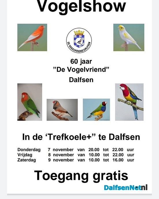 Vogelvereniging De Vogelvriend 60 jaar - Foto: Ingezonden foto