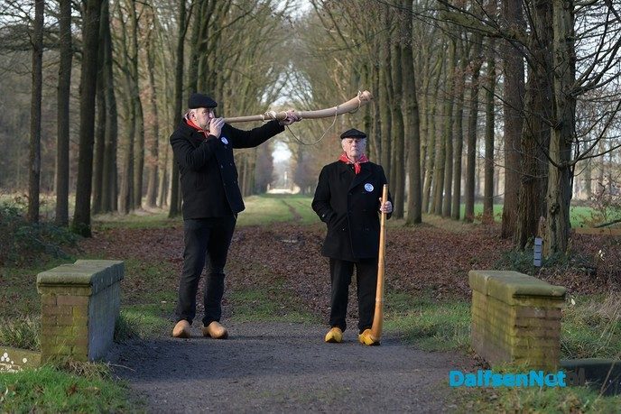 Midwinterhoornbloasgroep Dals’n bij Huize den Berg - Foto: Johan Bokma