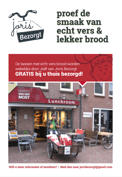 Joris Bezorgt ook in Hoonhorst - Foto: Eigen geleverde foto