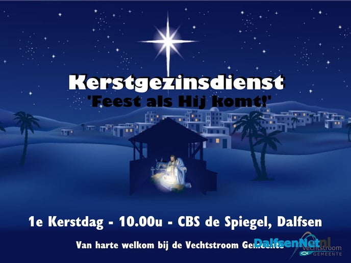 Kerstgezinsdienst in CBS de Spiegel - Foto: Ingezonden foto