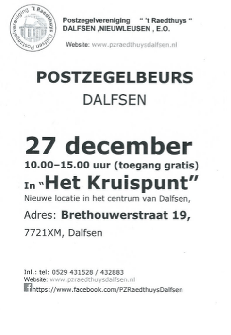Postzegelbeurs 27 december - Foto: Ingezonden foto