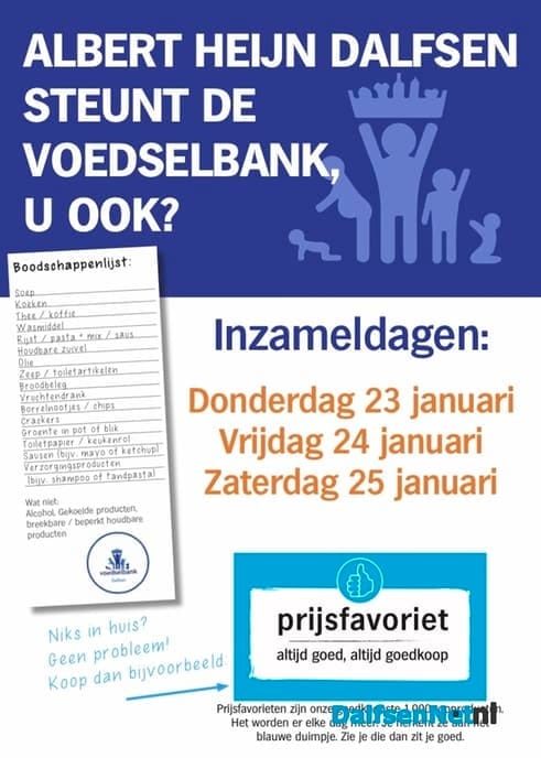 Inzamelactie AH Dalfsen en de voedselbank - Foto: Ingezonden foto