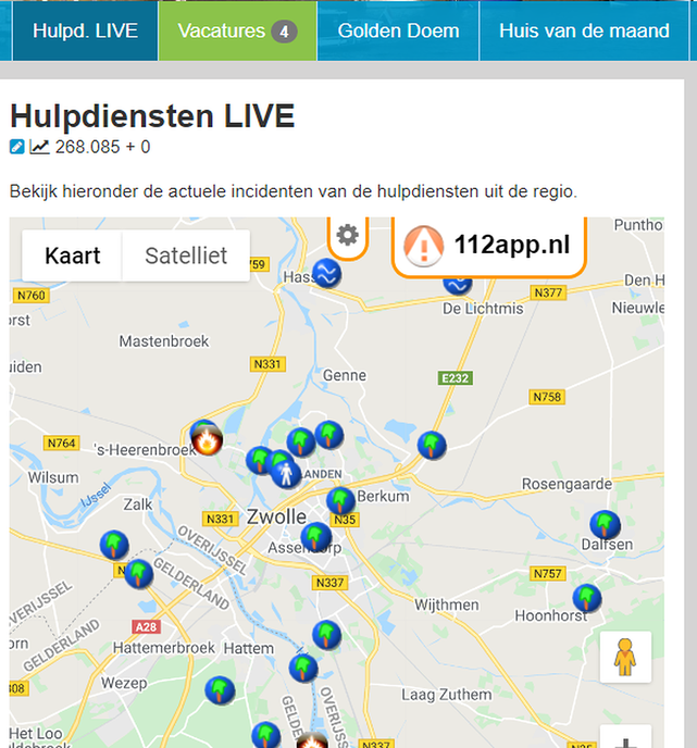De hulpverleners hebben het druk